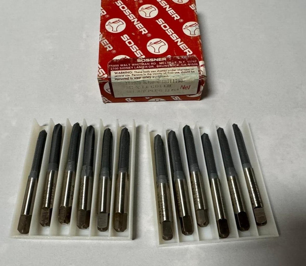 Lot of 12 SOSSNER Plug Taps M7 x 1 HSS 3 Fl Made in USA