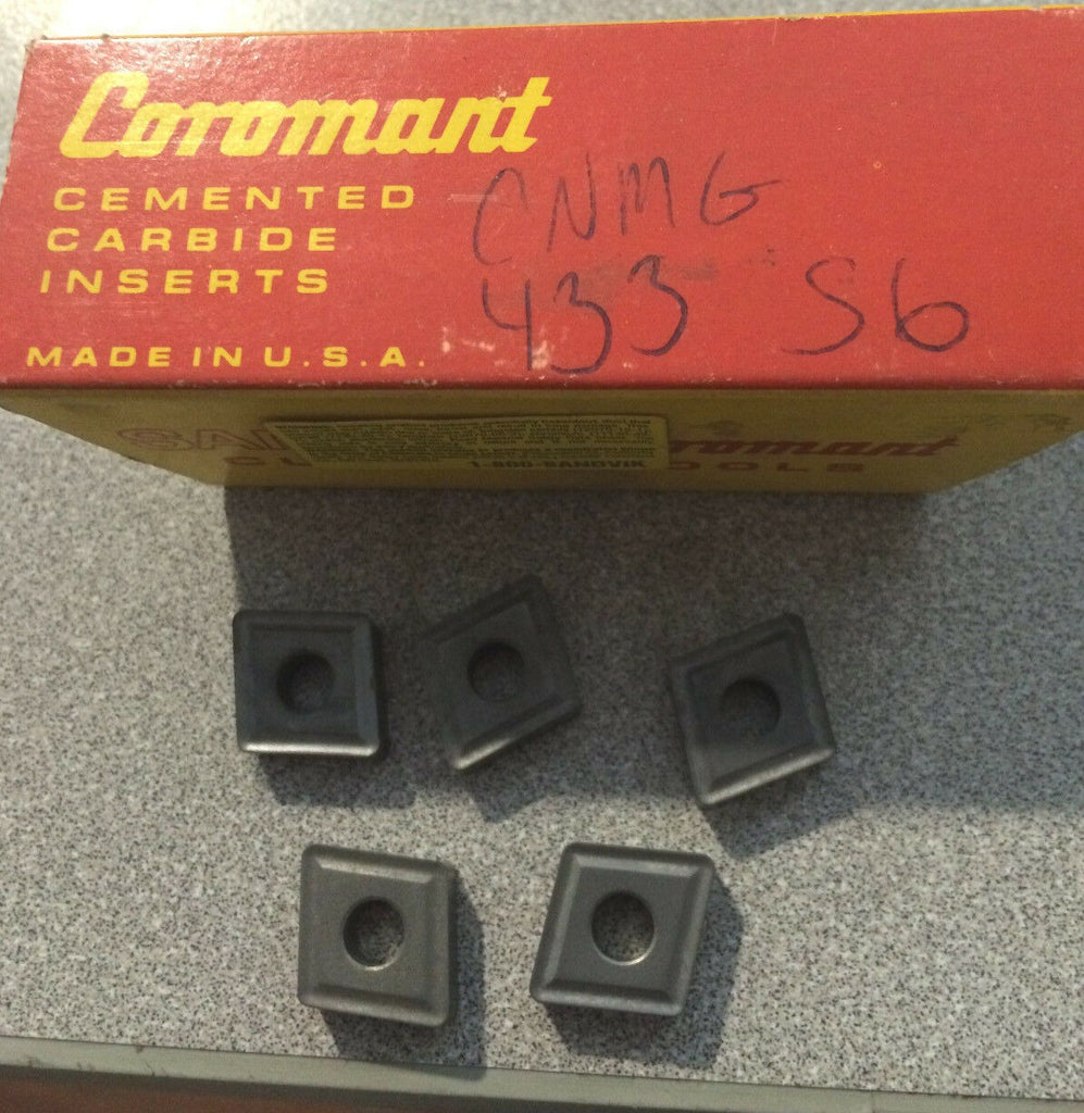 SANDVIK Coromant CNMG 433 S6 Lathe Carbide Inserts 5 Pcs New Tools