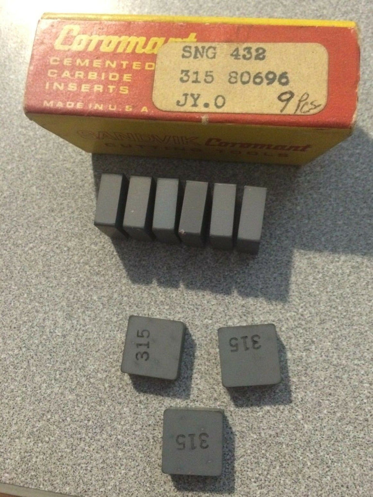 SANDVIK Coromant SNG 432 315 80696 Lathe Mill Carbide Inserts 9 Pcs New Tools