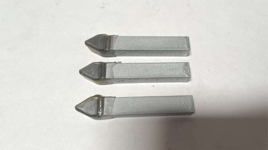 ACT Brazed Tipped Carbide Lathe Tool Bit 3/8" Shank E-6 K68 USA Made Lot of 3