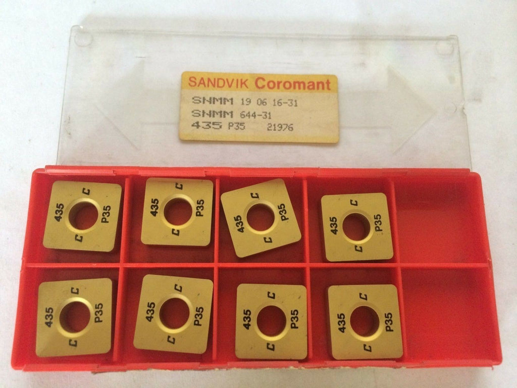 SANDVIK Coromant SNMM 644-31 19 06 16-31 435 P35 Lathe Mill Carbide 8 Inserts