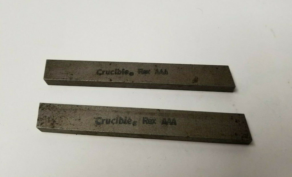 2 Crucible Rex AAA 1/4x1/2x4" Rectangle Lathe Tool Cutting HSS Bits High Speed