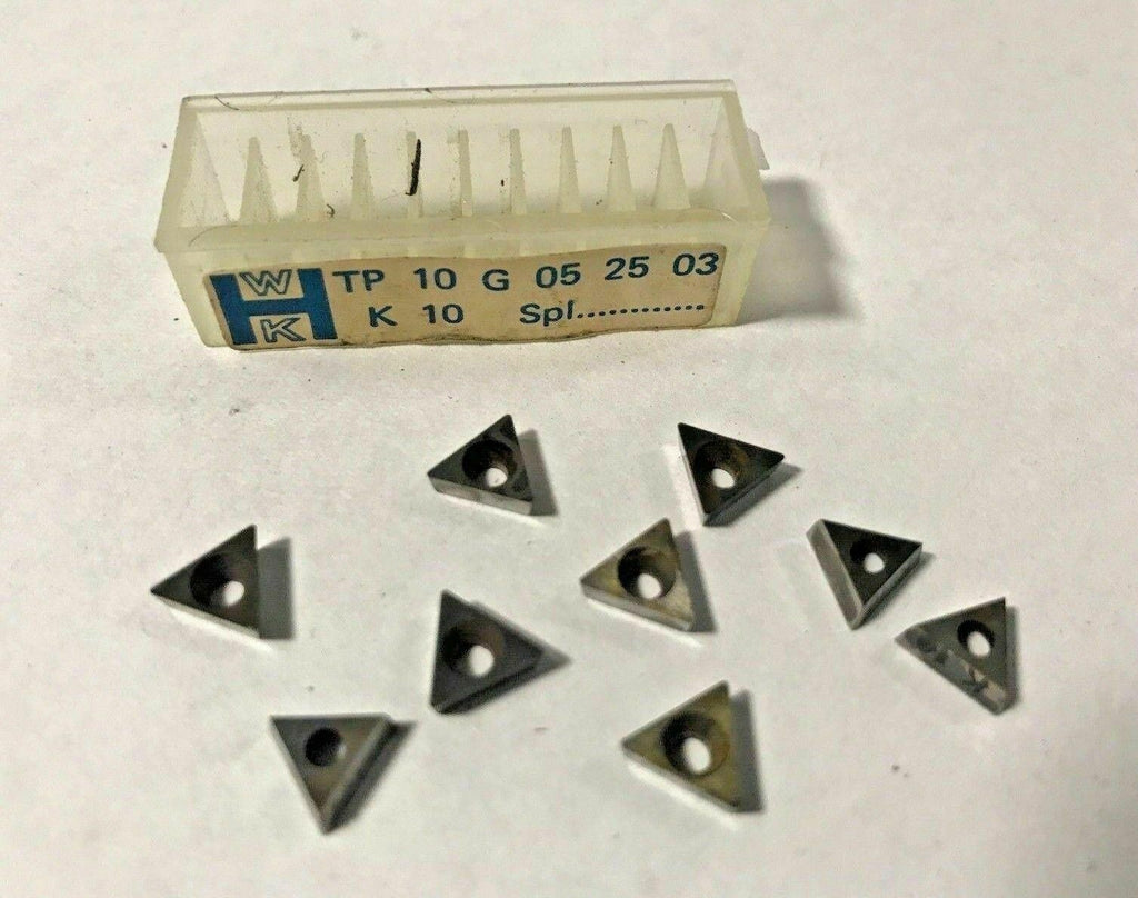 9 Pcs HWK TP 10 G 05 25 03 K10 Lathe Carbide Inserts New