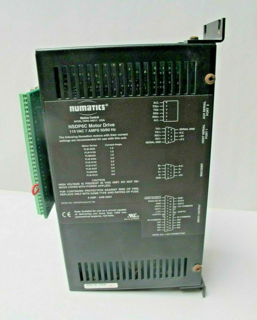 Numatics Motion Control NSDP6C Motor Drive 115 VAC 7 Amps