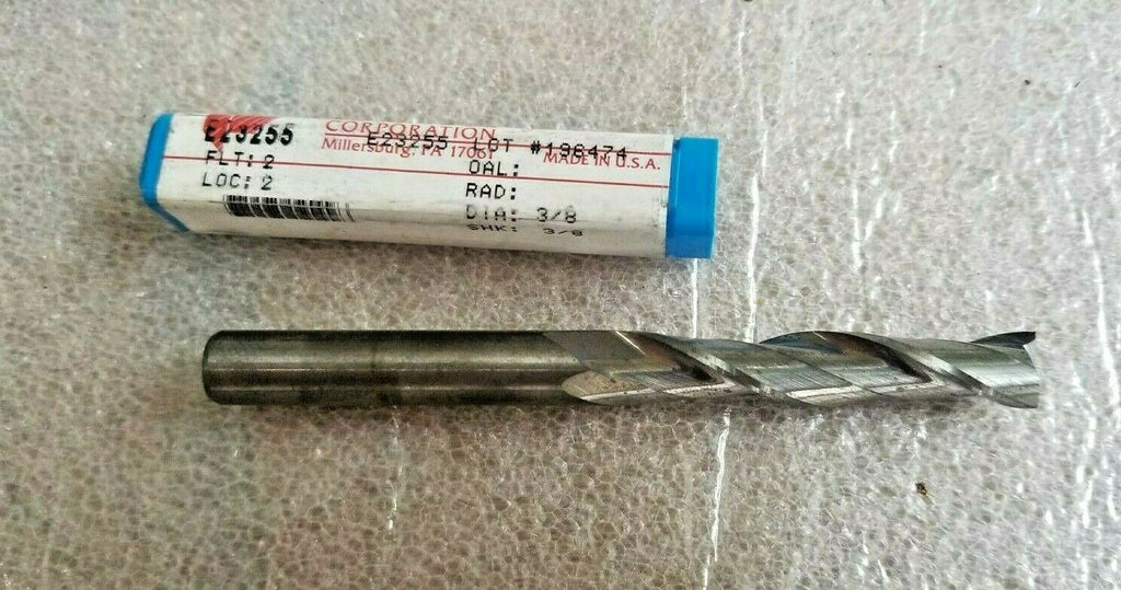 Brubaker Tool 3/8 x 4 Inch OAL 2 Flutes 3/8 Shank Carbide End Mill E23255 New