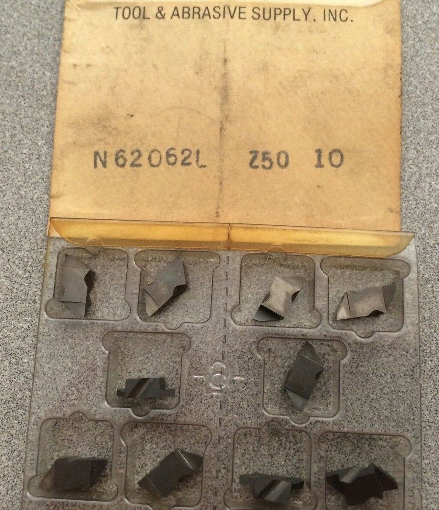 TOOL ABRASIVE SUPPLY Inserts N62062L Z50 Lathe Carbide Inserts Mill 10 Pcs New
