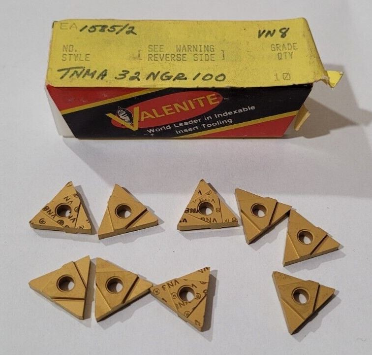 9 Pcs Valenite TNMA 32 NGR 100 VN8 Carbide Inserts Cutting Tools