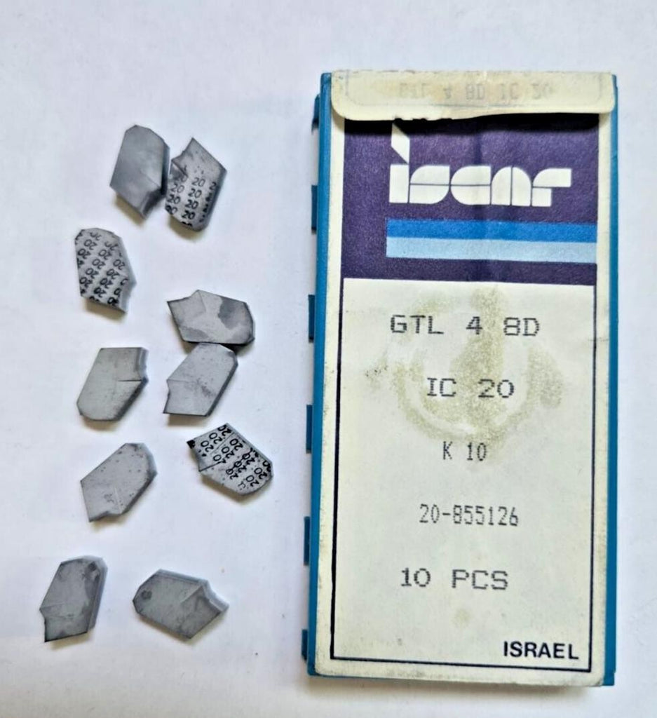 ISCAR GTL 4 8D IC 20 K10 Carbide Inserts Grooving 10 Pcs Lathe Self Grip Cut-Off