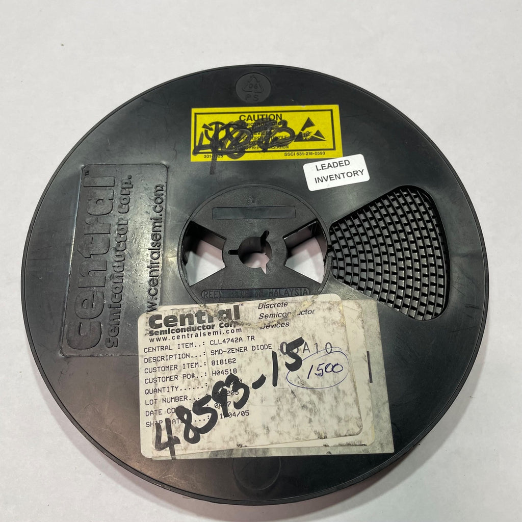 Reel of 1400 Central Semiconductor CLL4742A TR SMD-ZENER DIODE 48593-15