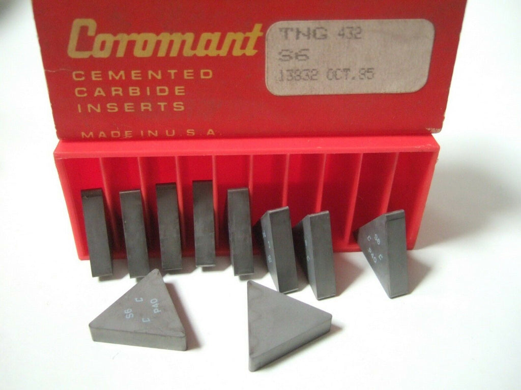SANDVIK Coromant TNG 432 S6 P40 Lathe Carbide Inserts 10 Pcs New