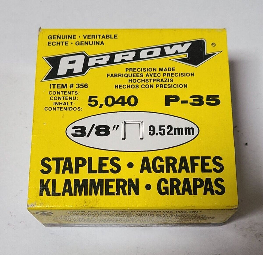 Two Boxes Arrow P-35 3/8" Staples 9.52mm 5,040 LOT OF 2