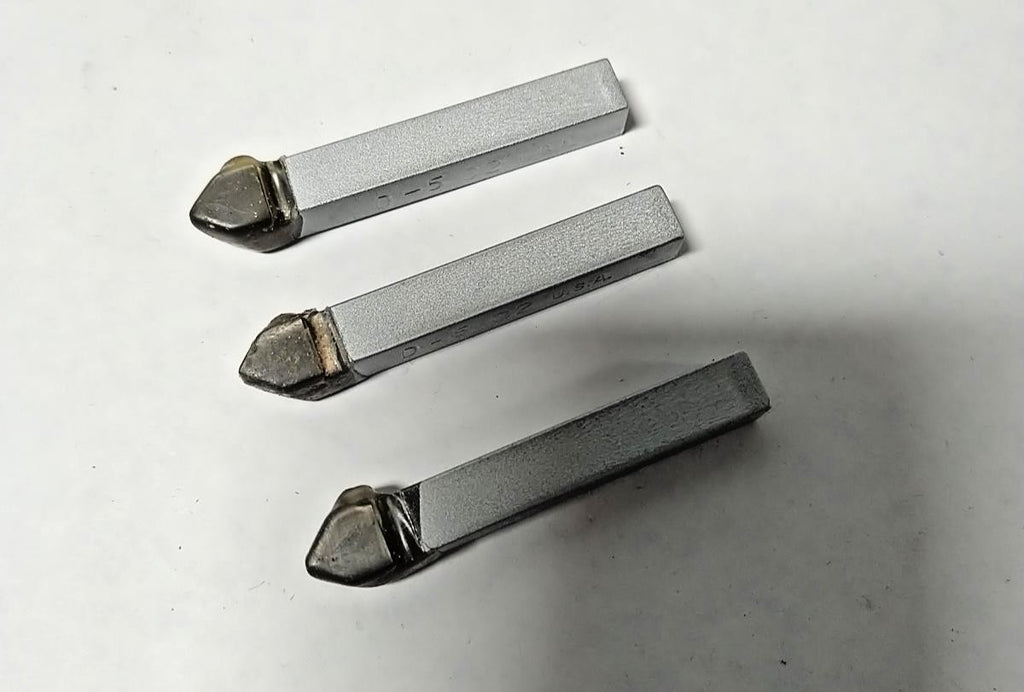 ACT Brazed Tipped Carbide Lathe Tool Bit 1/4" Shank D-5 C2 USA Made Lot of 3