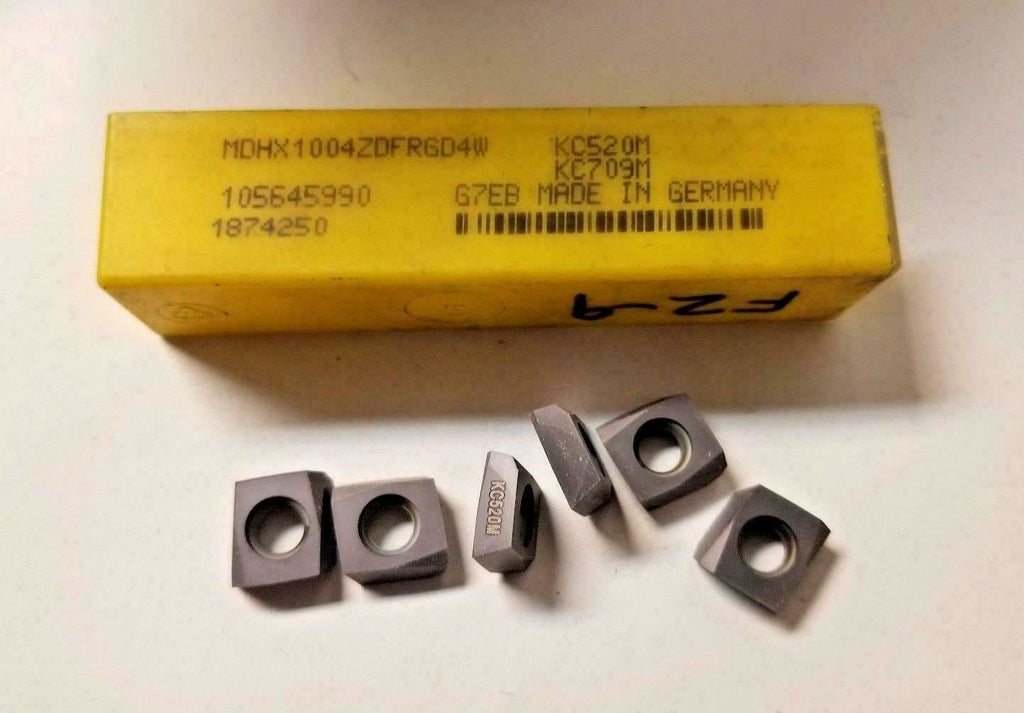 6 Pcs Kennametal MDHX 1004ZDFRGD4W KC 520M KC 709M Carbide Inserts Mill Germany