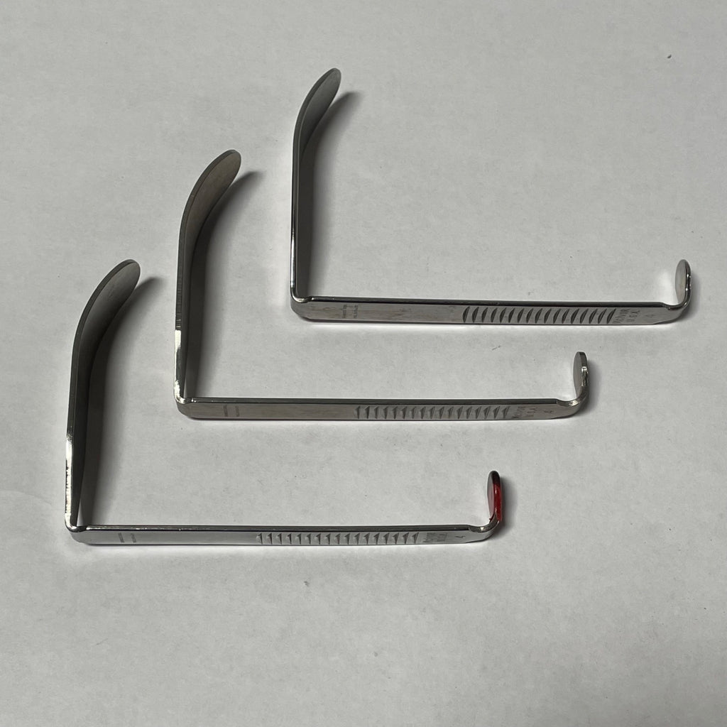 Lot of 3 Mcivor USA 4 Davis Blade Mouth Gag Medical Dental Stainless Tool