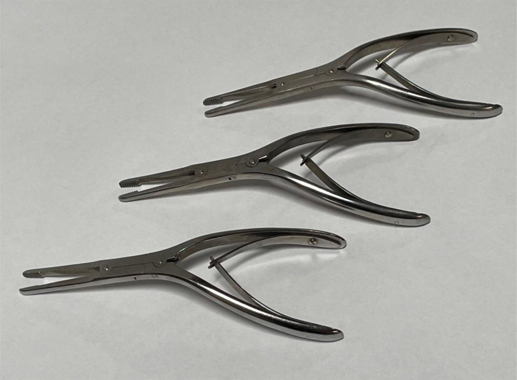 Lot of 3 V. Mueller RH-1790 Rubin Morselizer Jaws Germany Stainless 8.5" Length