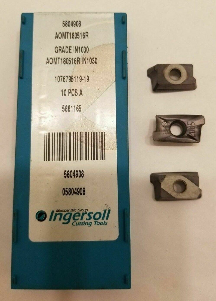 3 Pcs Ingersoll Cutting Tools AOMT180516R IN1030 5804908 Lathe Carbide Inserts