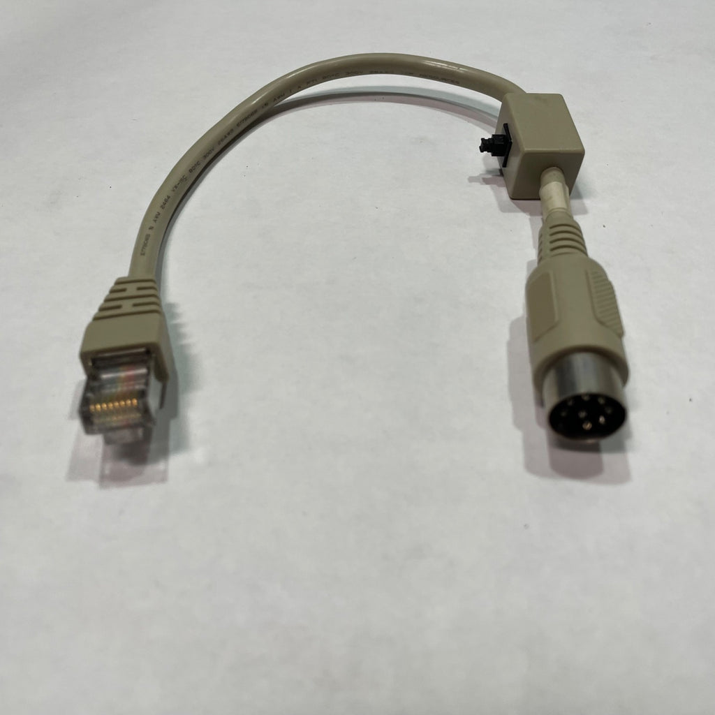 1ft DIN8M RJ45 Network Serial Interface with Switch Legacy Cable 37232-12