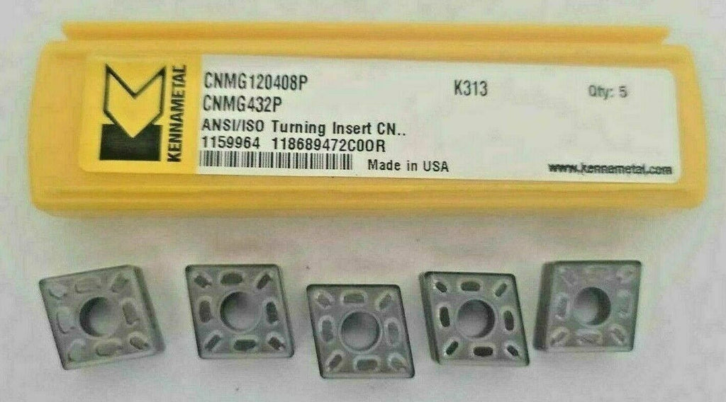 KENNAMETAL 5 Pcs CNMG 432 P K313 Carbide Inserts Turning Lathe 120408 P New