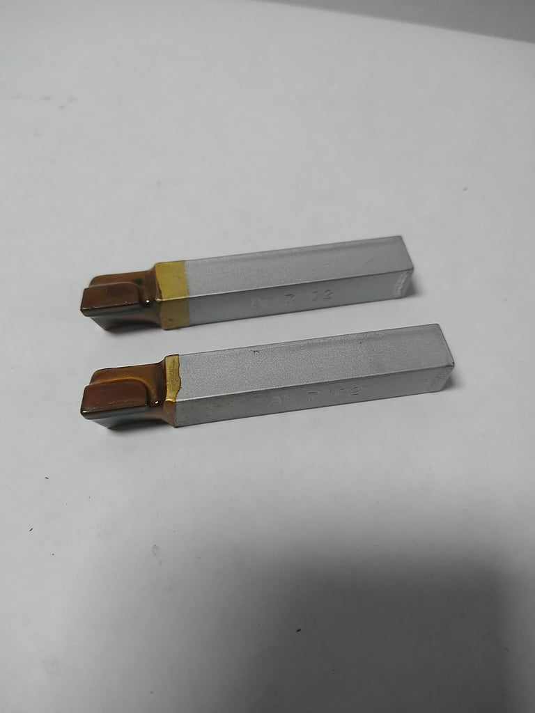 ACT Brazed Tipped Carbide Lathe Tool Bit 7/16"" Shank AR 7 C2 USA Made Lot of 2