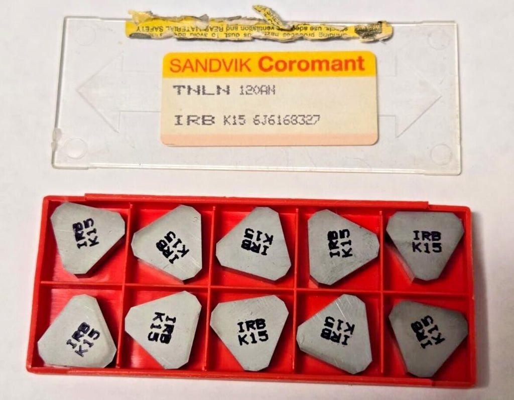 10 Pcs SANDVIK Coromant TNLN 120AD IRB K15 Lathe Mill Carbide Inserts New Tool