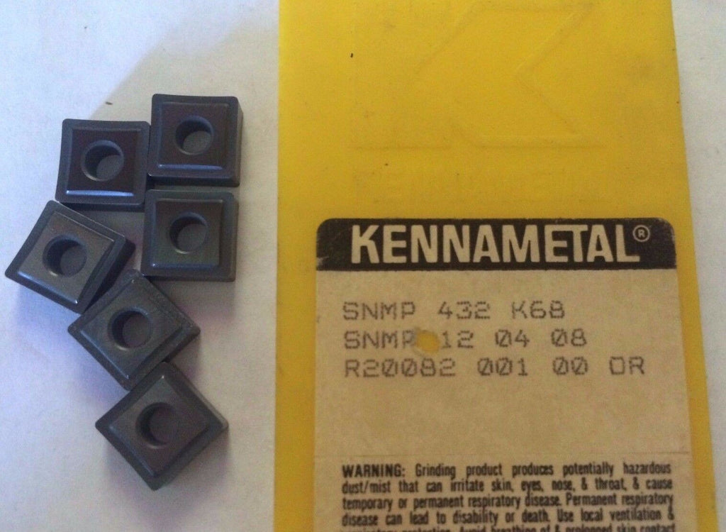 6 Pcs Kennametal SNMP 432 K68 12 04 08 Lathe Indexable Carbide Inserts Tools