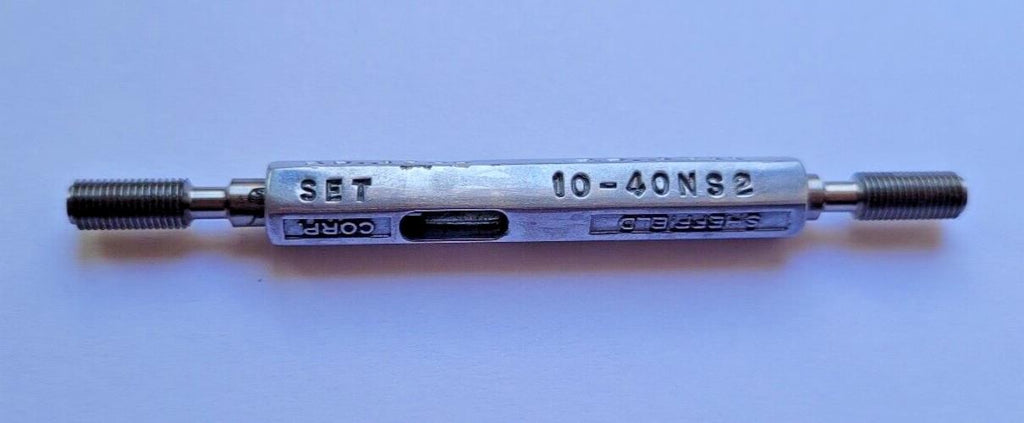 10-40 .190 NS2 GO & NO GO Thread Plug Gage GO P.D. .1738 & NOGO P.D. .1711