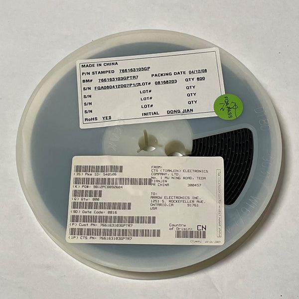 Reel of 800 CTS 766163103GPTR7 RES ARRAY 8 RES 10K OHM 16SOIC 49859-37