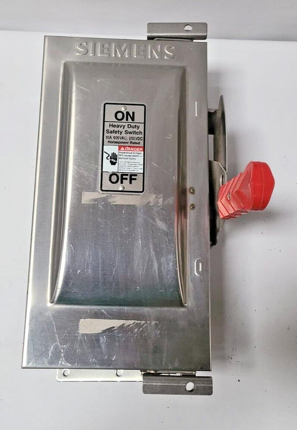 Siemens HF361S Stainless Steel Heavy Duty Safety Switch 30A 600V Nema 4X Rated