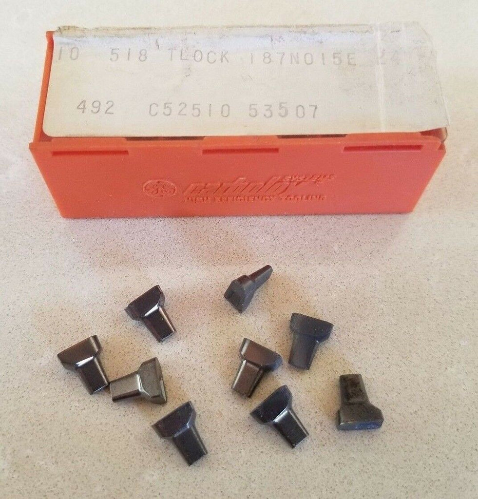 Carboloy 518 TLOCK 187NOI5E 492 C52510 Lathe Carbide 9 Inserts Cutting Tools