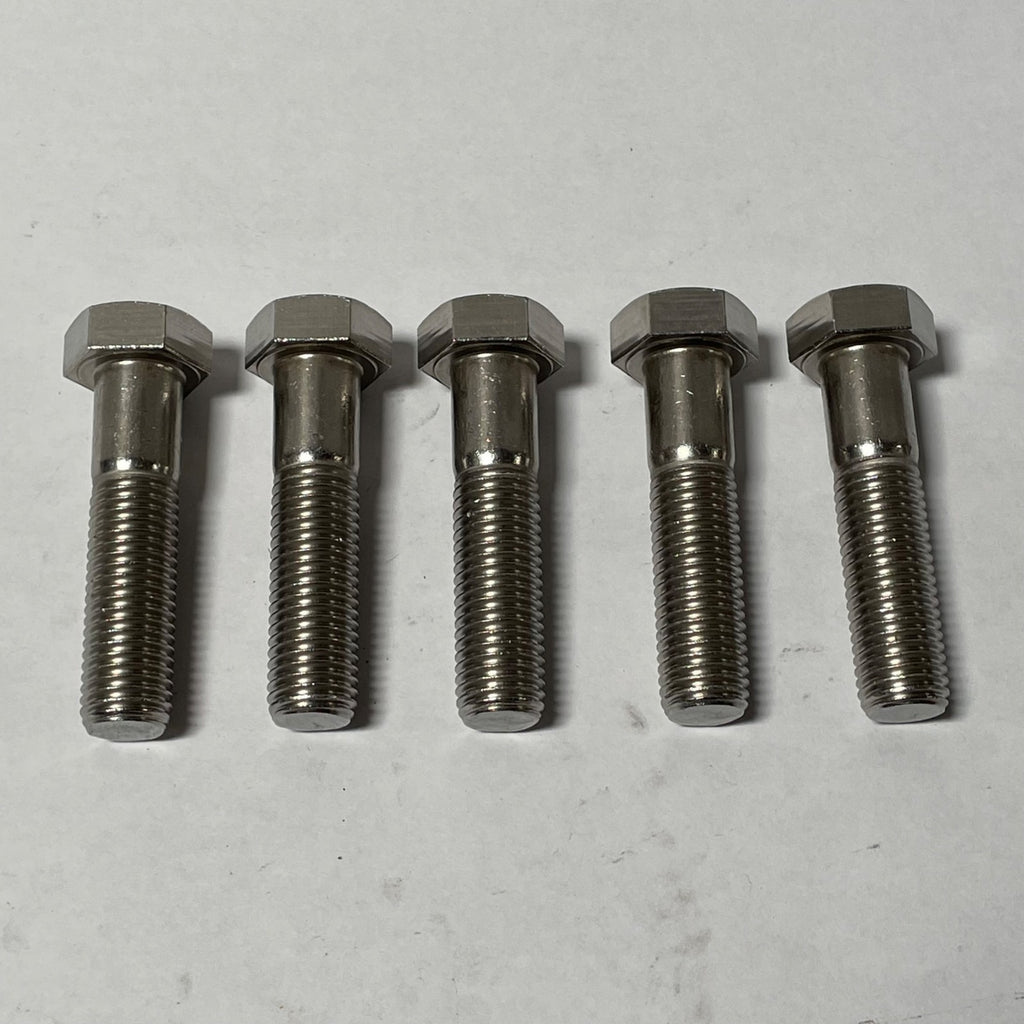 7/8-9 x 3-1/2" Stainless Steel Bolts THE F593D Hex Head Lot of 5