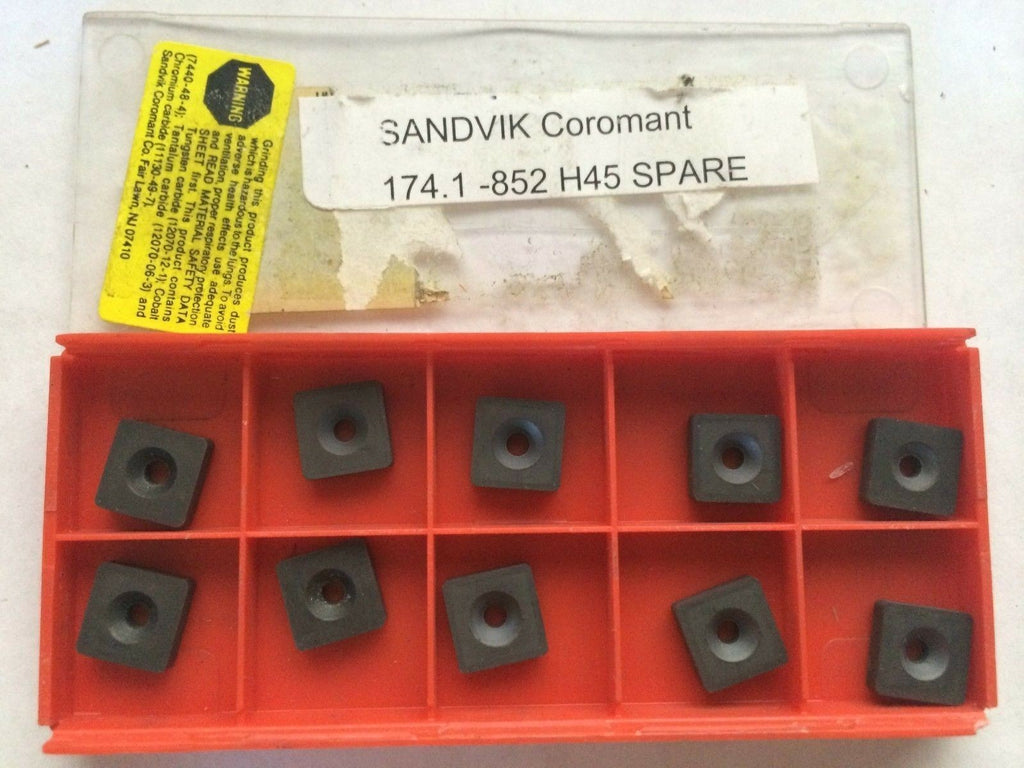 10 Pcs SANDVIK Coromant 174.1 852 H45 Lathe Mill Carbide Inserts Tool Tools New