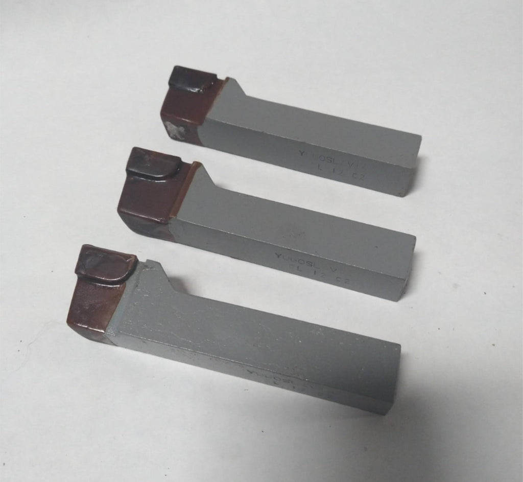 Brazed Tipped Carbide Machinist Lathe Tool Bit 3/4" Shank GL 12 C2 Lot of 3