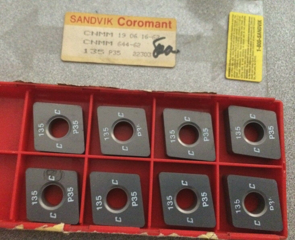 SANDVIK Coromant CNMM 644 62 19 06 16-62 135 P35 Lathe Carbide 8 Inserts New