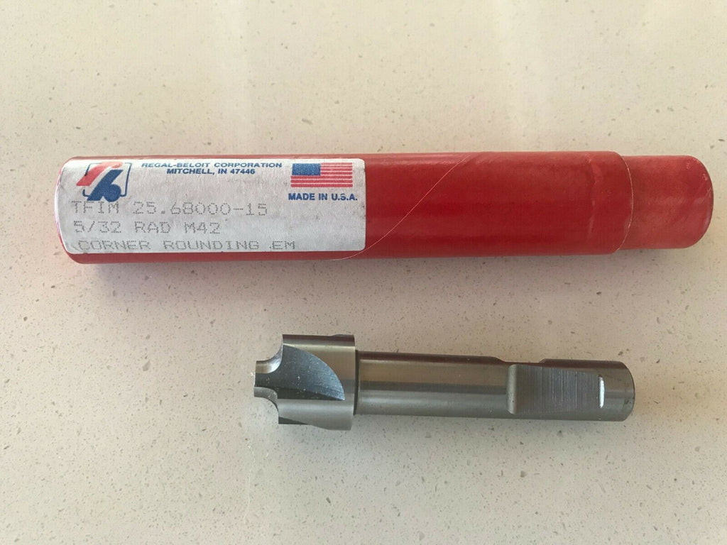 REGAL BELOIT Corner Rounding M42 End Mill 5/32 Radius x 3/4 Dia 1/2 Shank USA