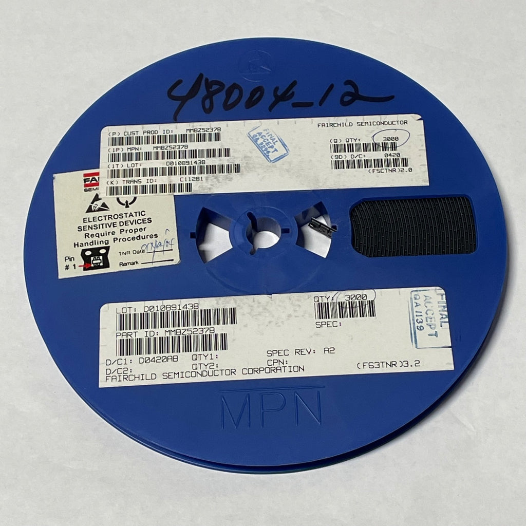 Reel of 3000 Fairchild MMBZ5237B DIODE ZENER 8.2V 500MW SOT23 48004-12