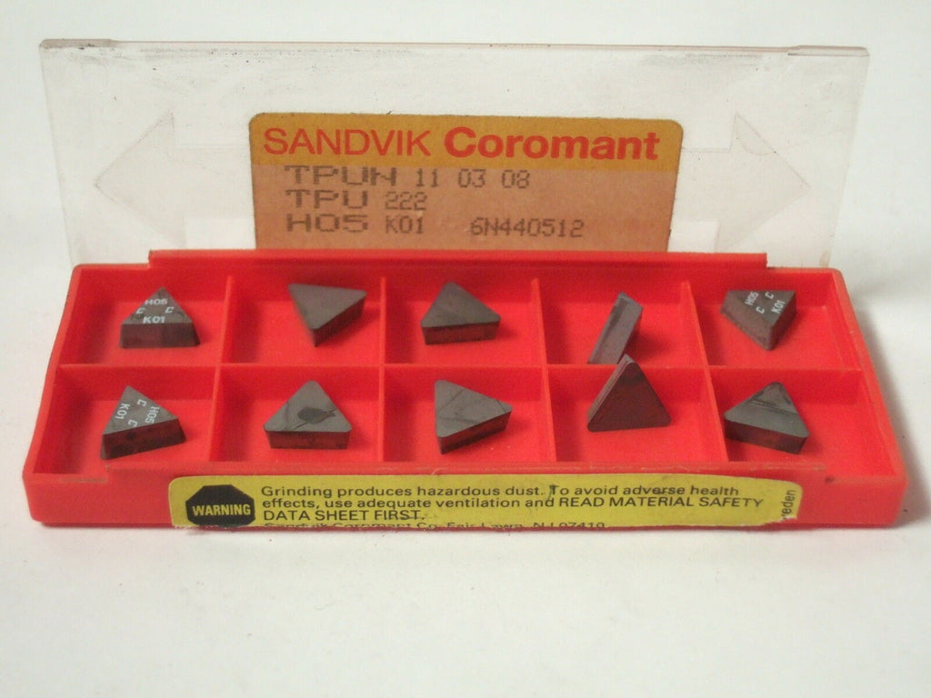 SANDVIK Coromant TPUN 11 03 08 222 H05 KO1 Lathe Carbide Inserts 10 Pc New