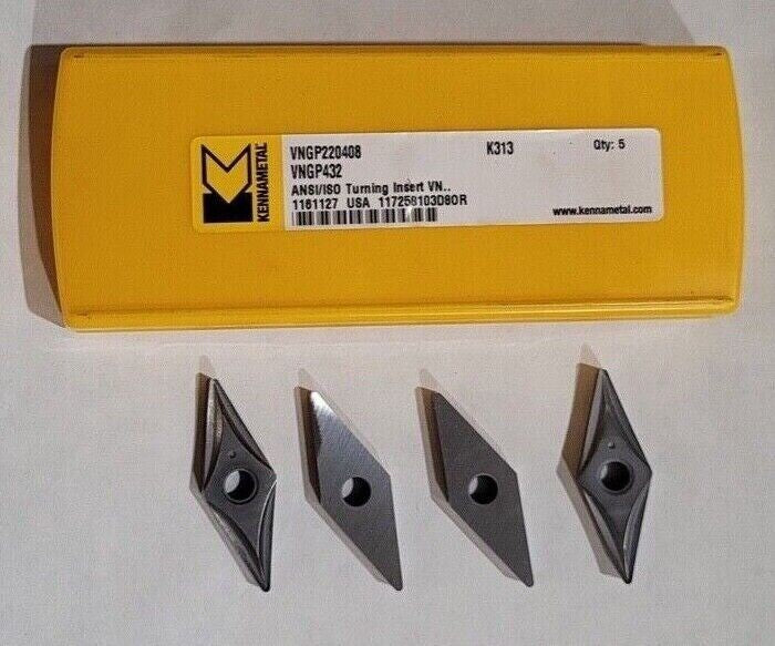4 Pcs Kennametal VNGP 432 K313 ANSI/ISO Turning Insert VNGP220408 Carbide