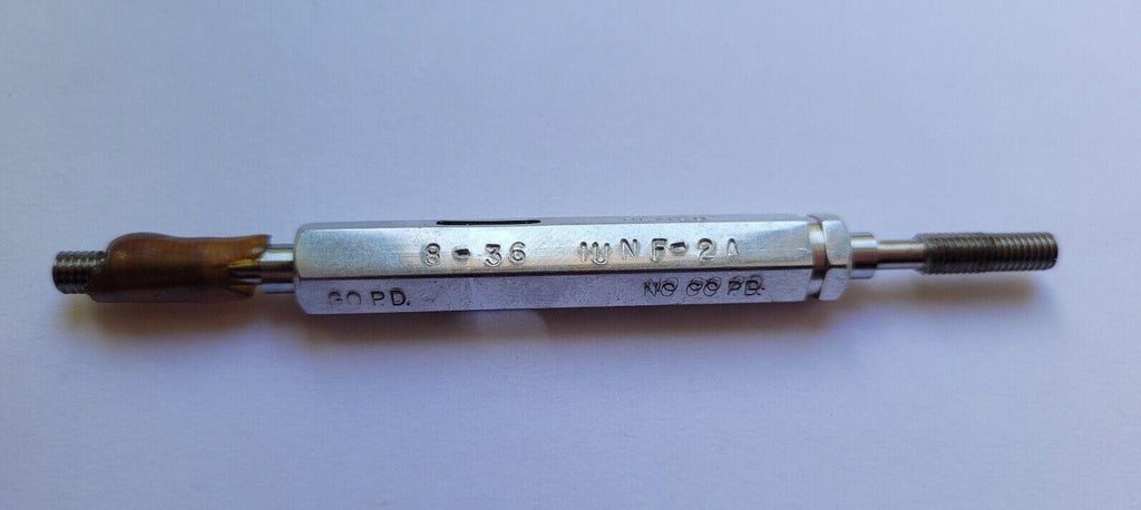 8-36 UNF-2A Hemco GO & NO GO Thread Plug Gage GO P.D. .1452 & NOGO P.D. .1424