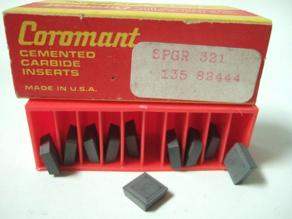 SANDVIK Coromant SPGR 321 135 82444 Lathe Mill Carbide Inserts 10 Pcs New