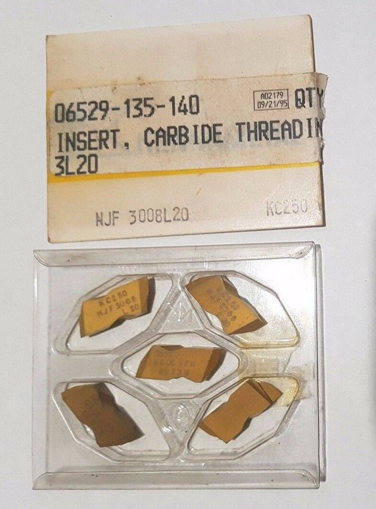 Kennametal NJF 3008 L20 KC 250 Lathe Carbide Inserts 5 Pcs Grooving Cut Off New