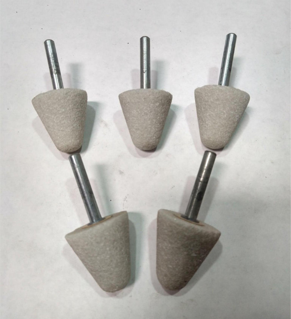 1-3/8 x1-7/16 x1-1/4 Abrasive Stone Ball Mounted Grinding Cone Madde in USA 5Pcs