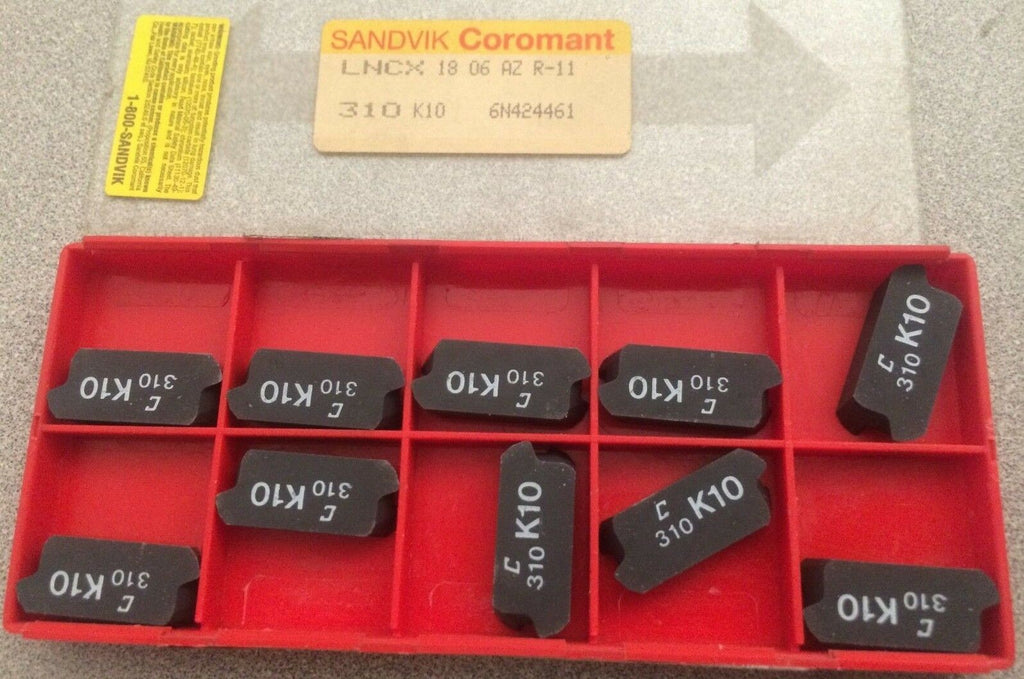 SANDVIK Coromant LNCX 18 06 AZ R-11 310 K10 Lathe Mill Carbide Inserts 10 Pcs
