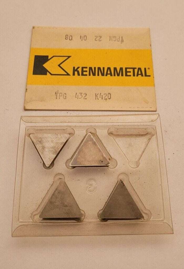 4 Pcs KENNAMETAL TPG 432 K420 TPGN 22 04 08 Carbide Inserts Lathe Turning Mill