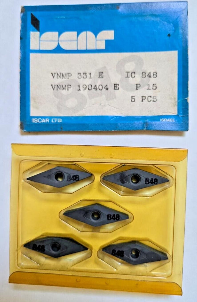 ISCAR VNMP 331 E 190404 IC 848 P 15 Carbide Inserts 5 Pcs Lathe Tool Mill New