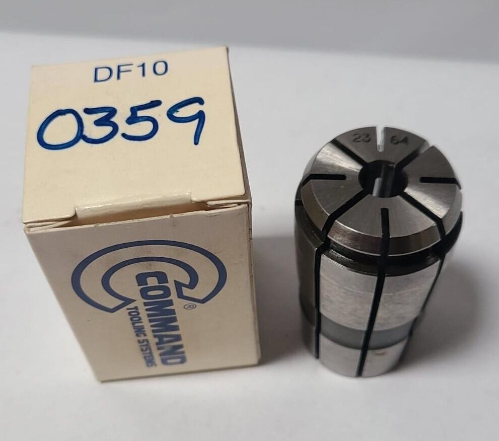 New CNC Command Tooling System DF10 23/64 inch Collet .0359 mm Lathe Mill Collet