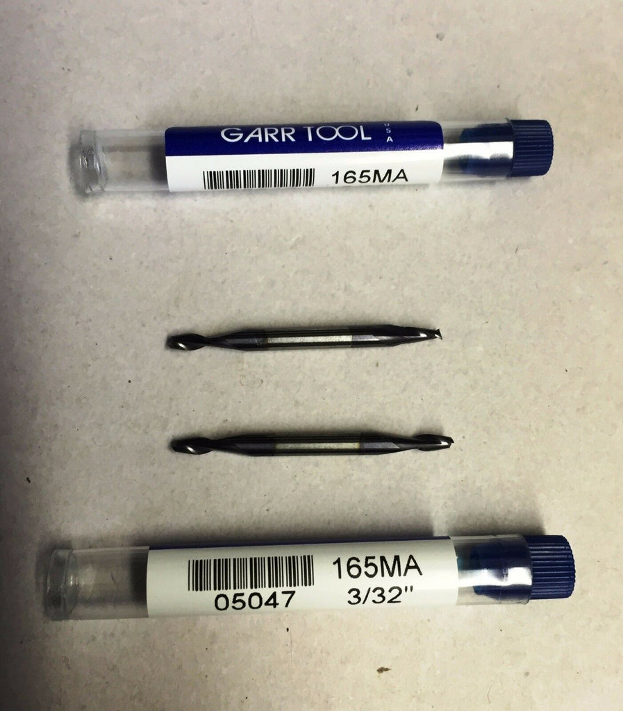 Lot of 2 GARR Tool 3/32" 165MA Carbide Double Ended EDP # 05047 New