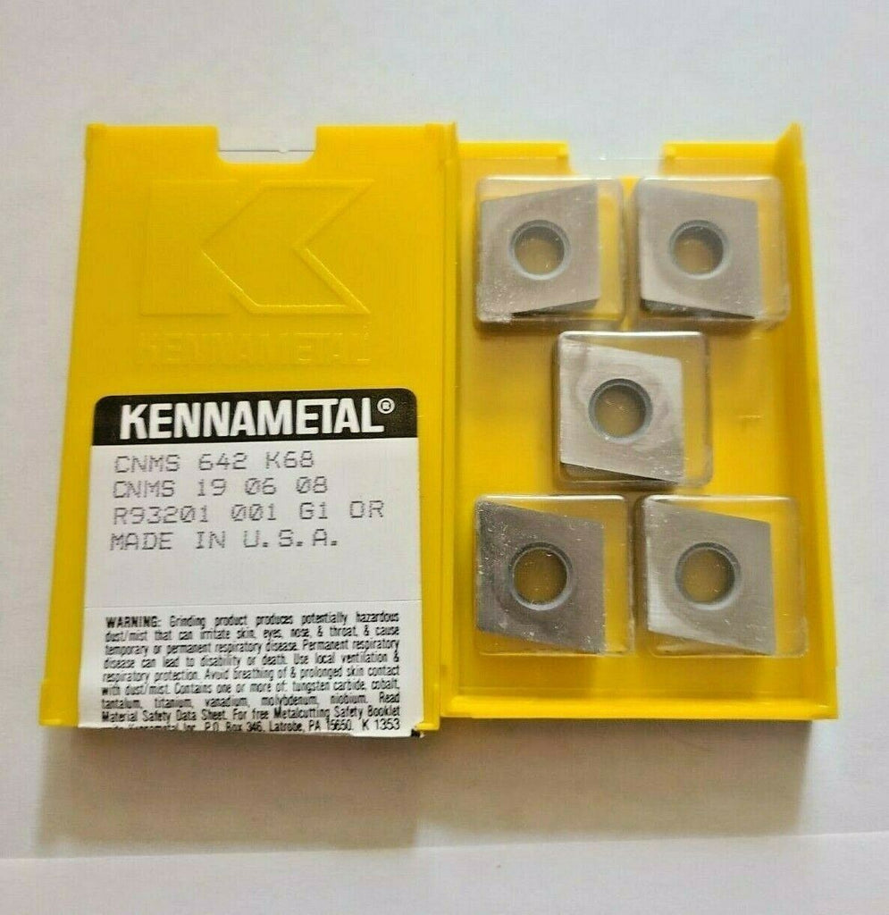 KENNAMETAL 5 Pcs CNMS 642 K68 19 06 08 Carbide Inserts Turning Lathe Tools New