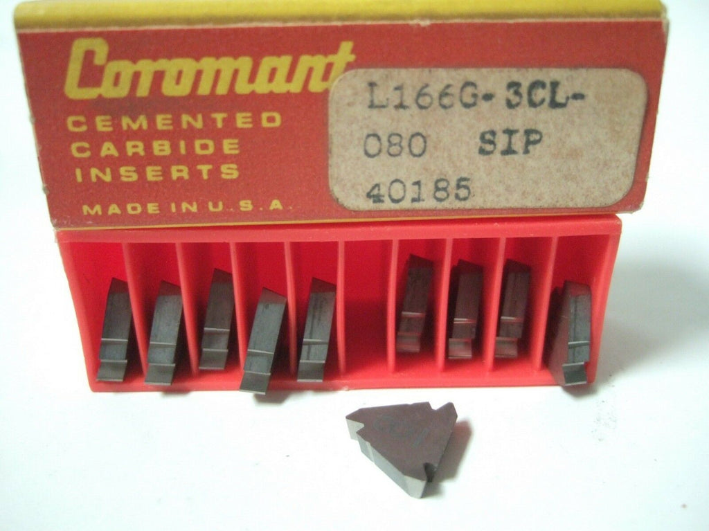 SANDVIK Coromant L166G 3CL 080 SIP 40185 Threading Lathe Carbide Inserts 10 Pcs