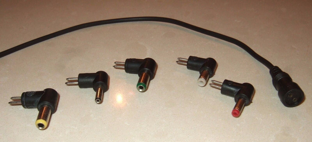 Adaptaplug Universal AC DC Adapter Tip W/ Power Cord Pin Plug Laptop New Lot 5