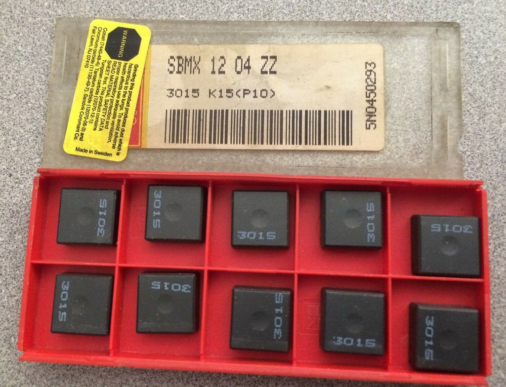 SANDVIK Coromant SBMX 12 04 ZZ 3015 K15 P10 Lathe Carbide Inserts 10 Pcs New